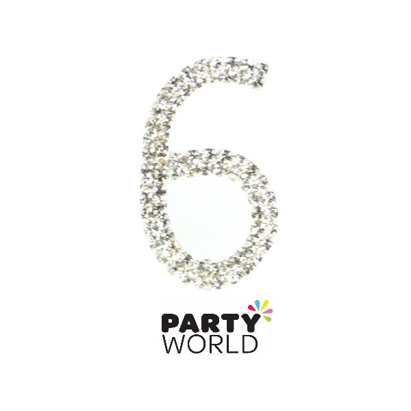 Mini 2cm Diamante Number Cake Decoration - 6