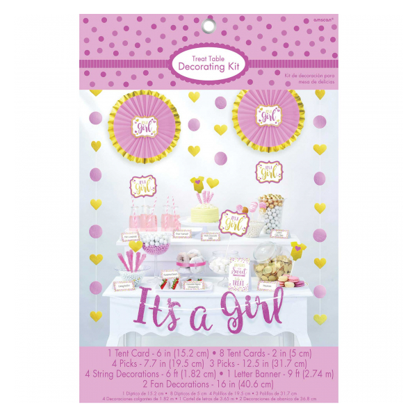 It's A Girl Baby Shower Room Decorating Kit