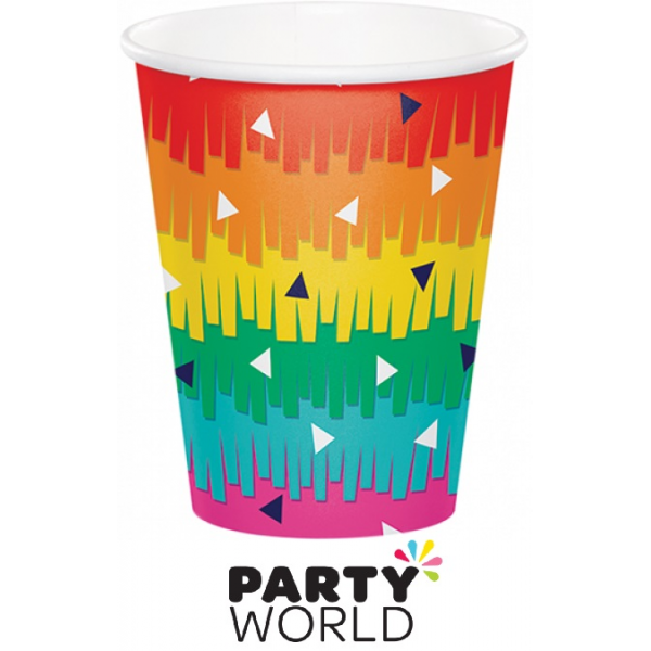 Mexican Fiesta Fun Party 9oz Paper Cups (8)