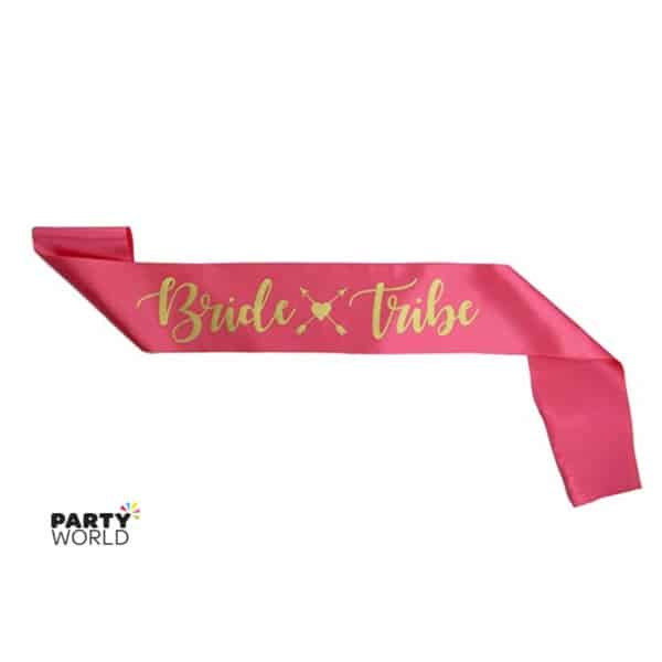 Hot Pink Bride Tribe Sash