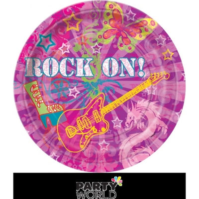 Rock On 9 inch Paper Plates (8)