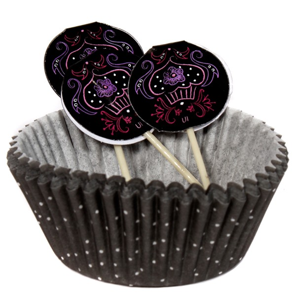 Pink Flower Cupcake Picks (24pk)
