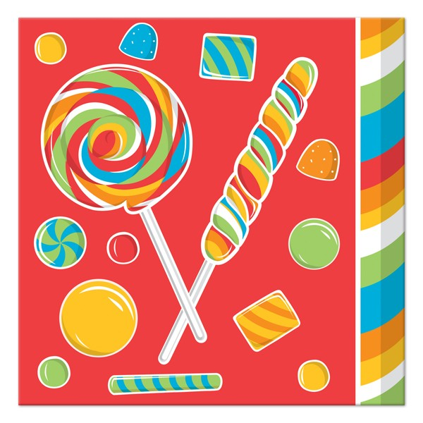 Lollipop Beverage Napkins (16)