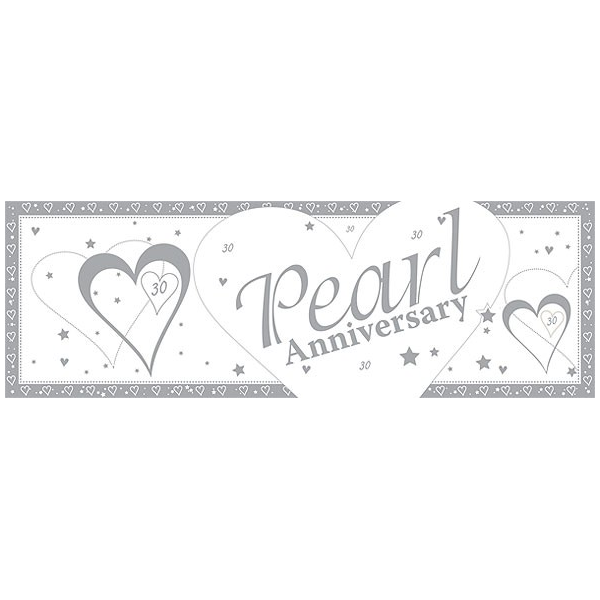 Pearl 30th Anniversary Paper Bunting 3.7 m