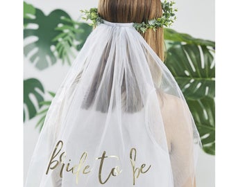 Bride To Be Botanical Veil image 0
