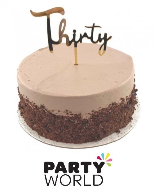 18th Birthday Gold Acrylic Cake Topper Eighteen