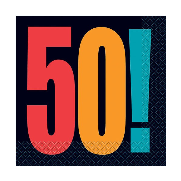50th Birthday Cheer Luncheon Napkins (16)