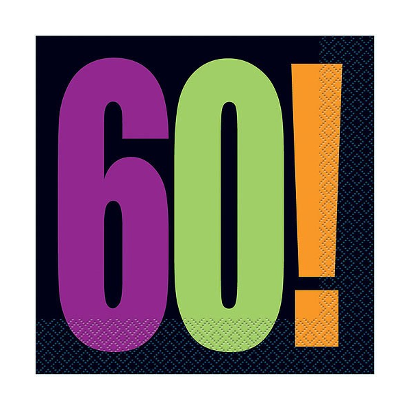 60th Birthday Cheer Luncheon Napkins (16)