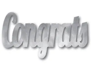 Jumbo Scatter Confetti Congrats Silver 30pk image 0