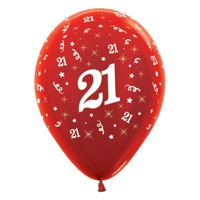 Uninflated - Balloon Single 21st Birthday Assorted (B) image 0