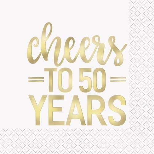 "Cheers To 50 Years" napkins 16pk image 0
