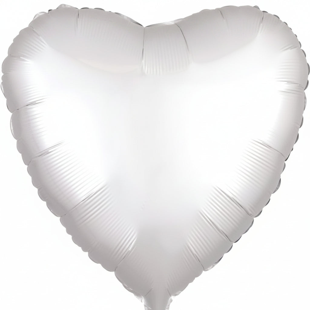 Foil Balloon Satin Luxe White Heart