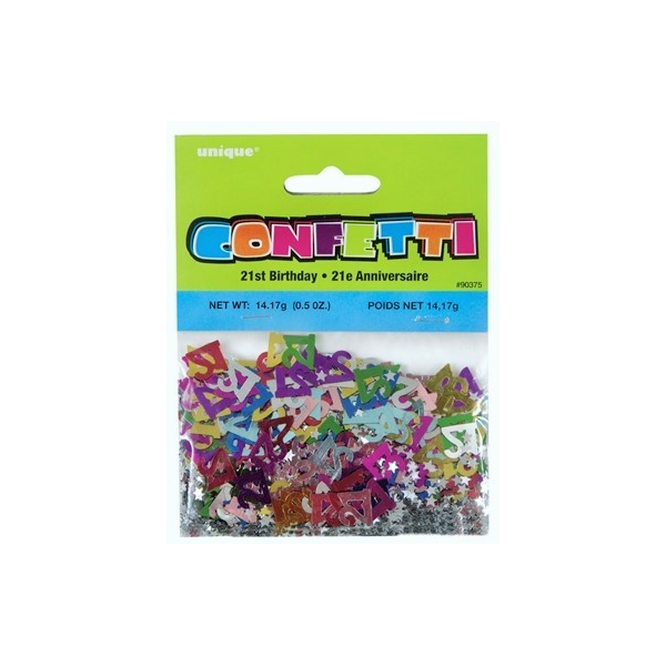 21st Foil Confetti &amp; Stars (14g)
