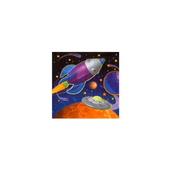 Retro Rocket Beverage Napkins (16)