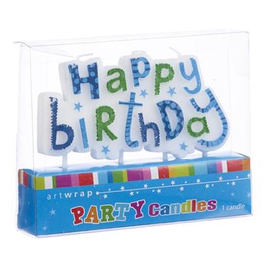 Candles Happy Birthday - Blue image 0