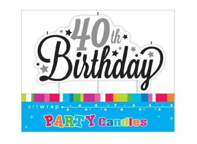 Happy 40th Birthday Candle