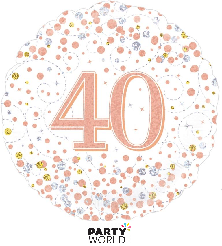 40th Birthday Cheer Foil Balloon 45cm