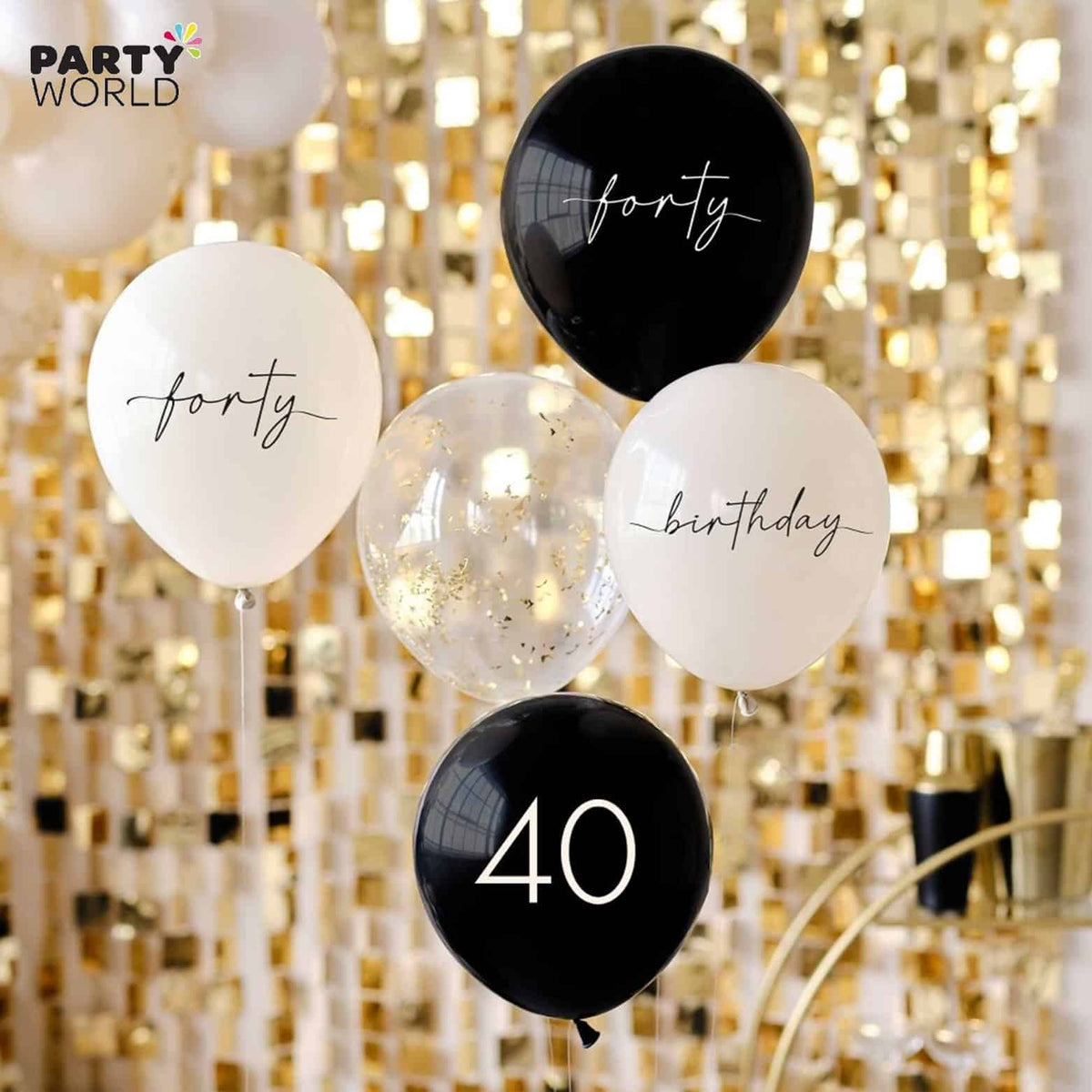 40 Metallic Fuchsia Latex Balloons (6)
