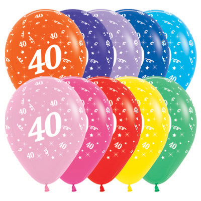 Balloon Single 40th Birthday Assorted