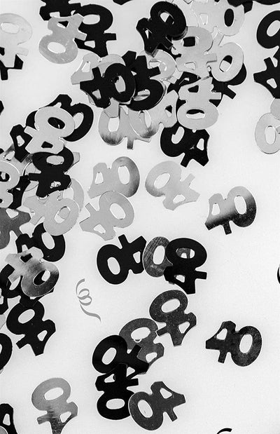 Scatter Confetti 40 - Black and Silver