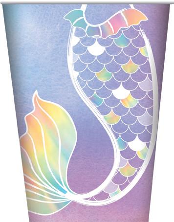Mermaid Party Cups 8pk image 0