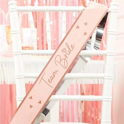 Team Bride Rose Gold Sashes 6pk image 0