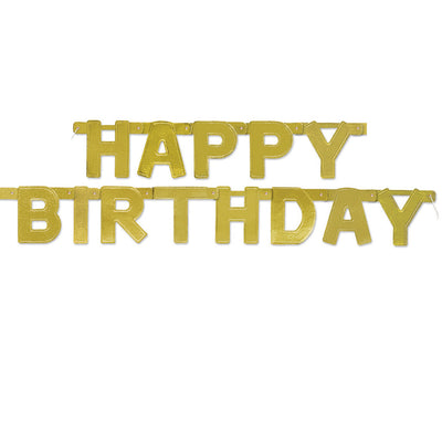 Happy Birthday Jointed Banner - Gold image 0