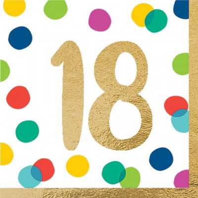 Happy Dots Lunch Napkins 18th image 0