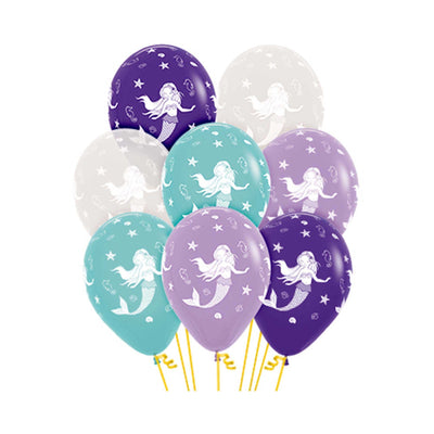 Mermaid Party Balloons - 12pk image 0