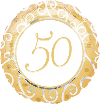 Foil Balloon Gold 50