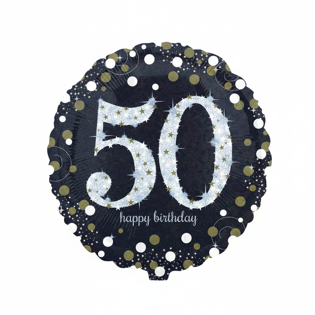 Foil Balloon 50th Birthday - Sparkling