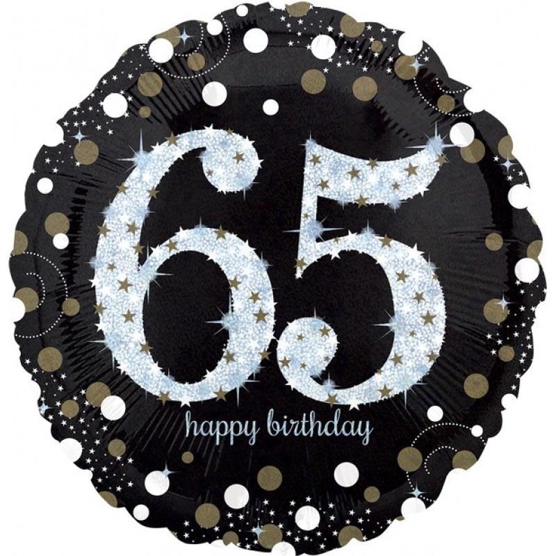 Foil Balloon 65th Birthday - Sparkles image 0
