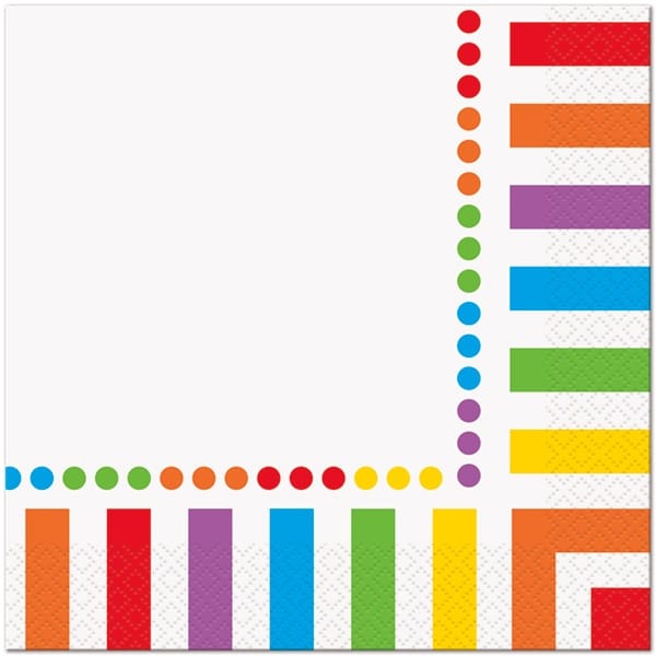 Rainbow Dots Luncheon Napkins (12)