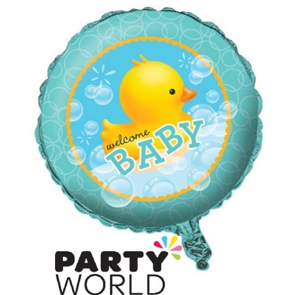 Bubble Bath Baby Shower Foil Balloon - Welcome Baby 45cm