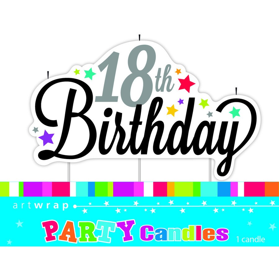 Happy 18th Birthday Candle image 0