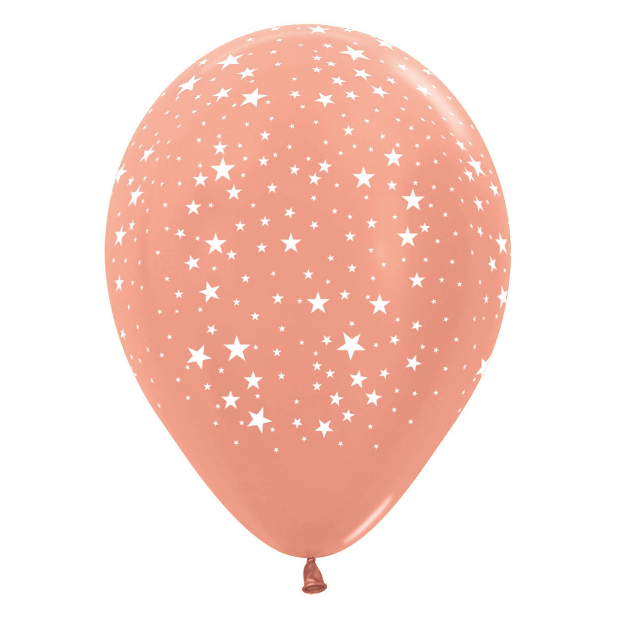 Rose Gold Star Balloons - 12pk image 0