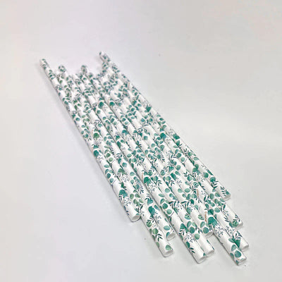 Botanical Paper Straws 10pk image 0