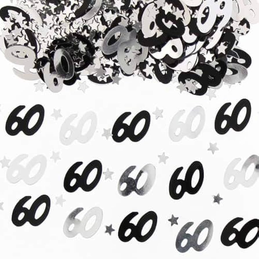 Scatter Confetti 60 - Black and Silver