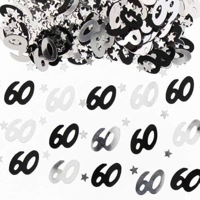Scatter Confetti 60 - Black and Silver
