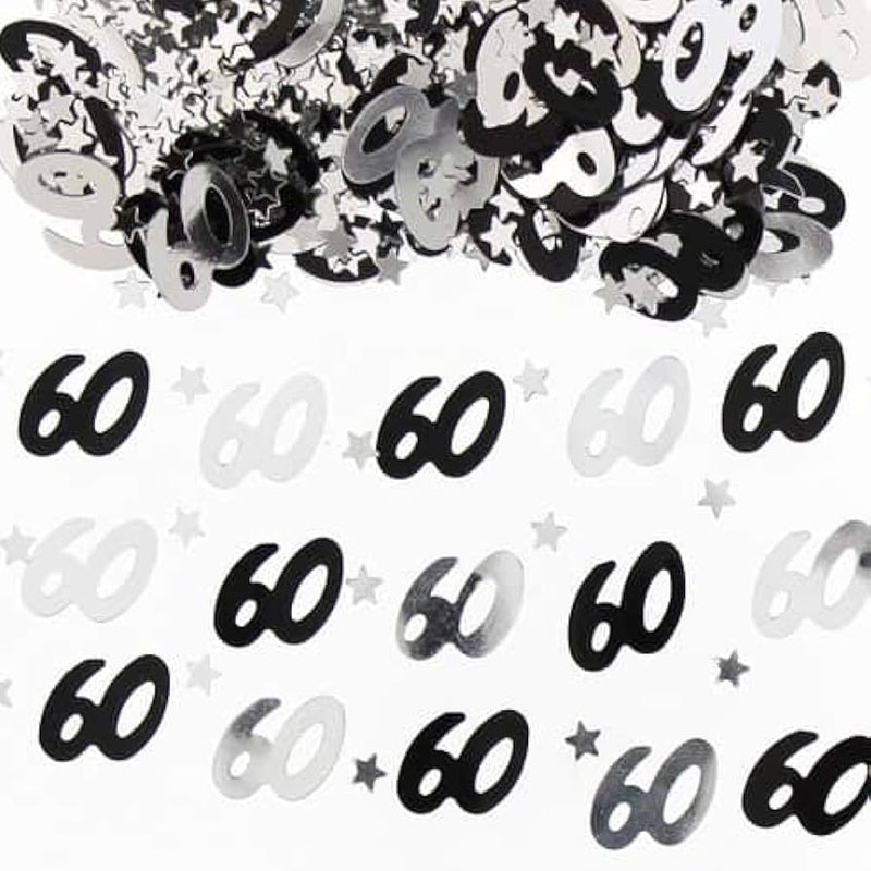 Scatter Confetti 60 - Black and Silver
