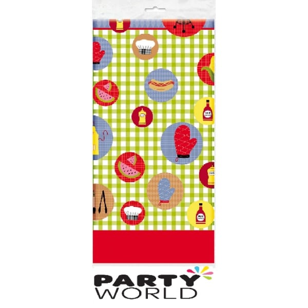 Barbeque Cookout Plastic Tablecover