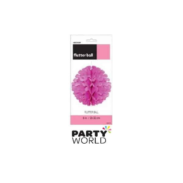 20cm Tissue Puff Ball - Hot Pink