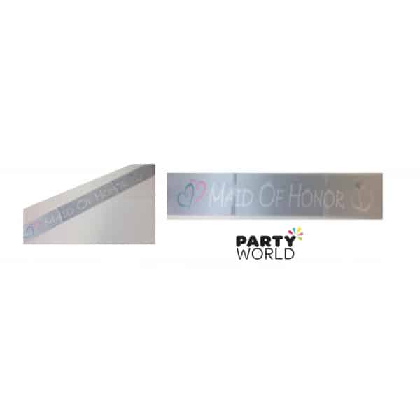 Maid of Honor Sash - Silver