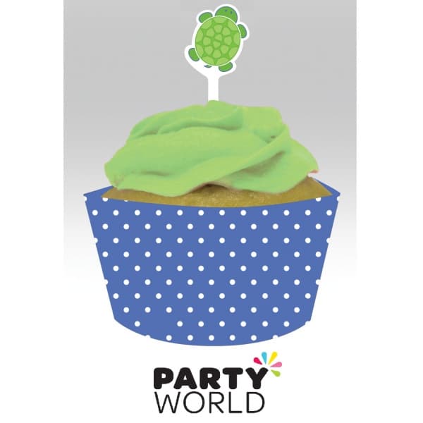 Turtle Cupcake Wraps & Toppers (12)