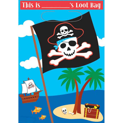 Pirate Party Loot Bags 8pk image 0