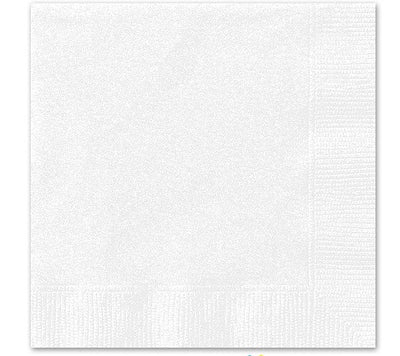 White Value Beverage Napkins (20)