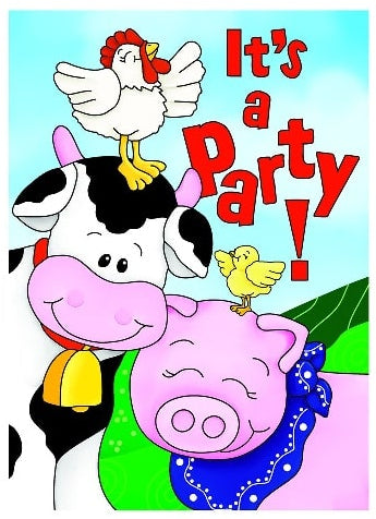 Farm Yard Card Invitations (8)