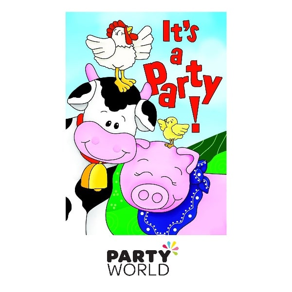 Farm Yard Card Invitations (8)