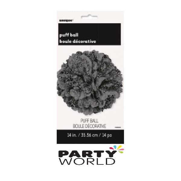 Tissue Puff Ball - Black  38cm