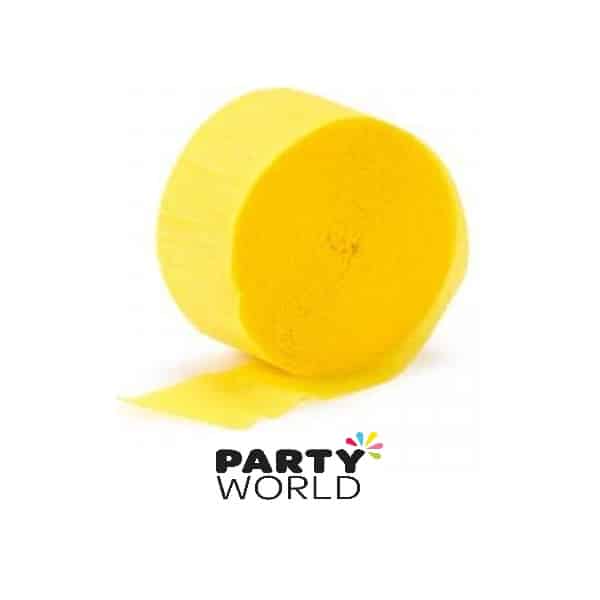 Sunflower Yellow Crepe Streamer